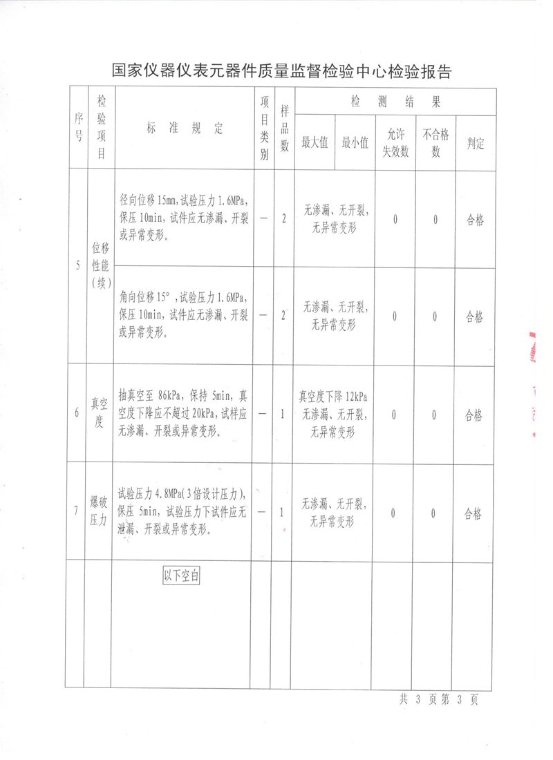 很高興非金屬膨脹節(jié)橡膠接頭通過了《特種設備形式實驗報告》 很高興非金屬膨脹節(jié)橡膠接頭通過了《特種設備形式實驗報告》